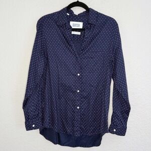 Grayson Size‎ 3 Medium The Hero Navy Polka Dot Button Shirt Old Money Capsule